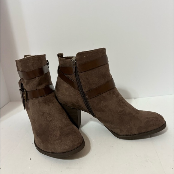 Coach and Four Shoes - Coach and Four ankle boots, featuring strap accents and a side zipper.